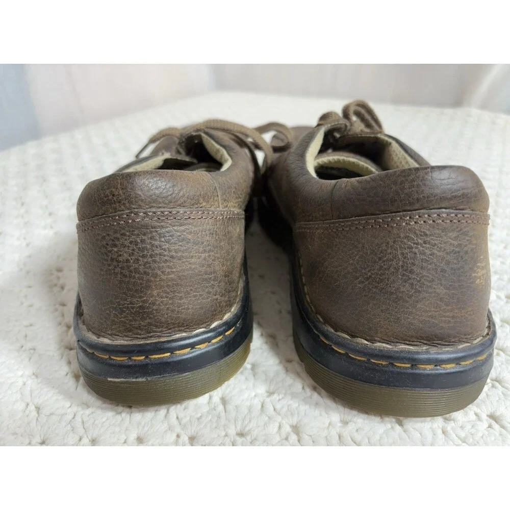 Dr. Martens John AW004 Men's Brown Leather 5-Eyelet Lace Ups Casual Shoes US 13